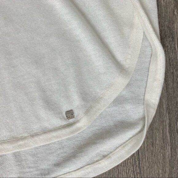 Anthropologie One Grey Day Orion Knit Tank Top Racerback V-neck Cream White - Picture 10 of 16